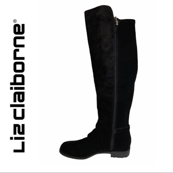 Liz Claiborne Shoes - Liz Claiborne Black Suede Riding Boots